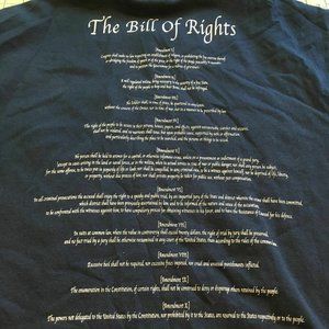 #37 PORT & COMPANY bill of rights t-shirt constitution flag theme